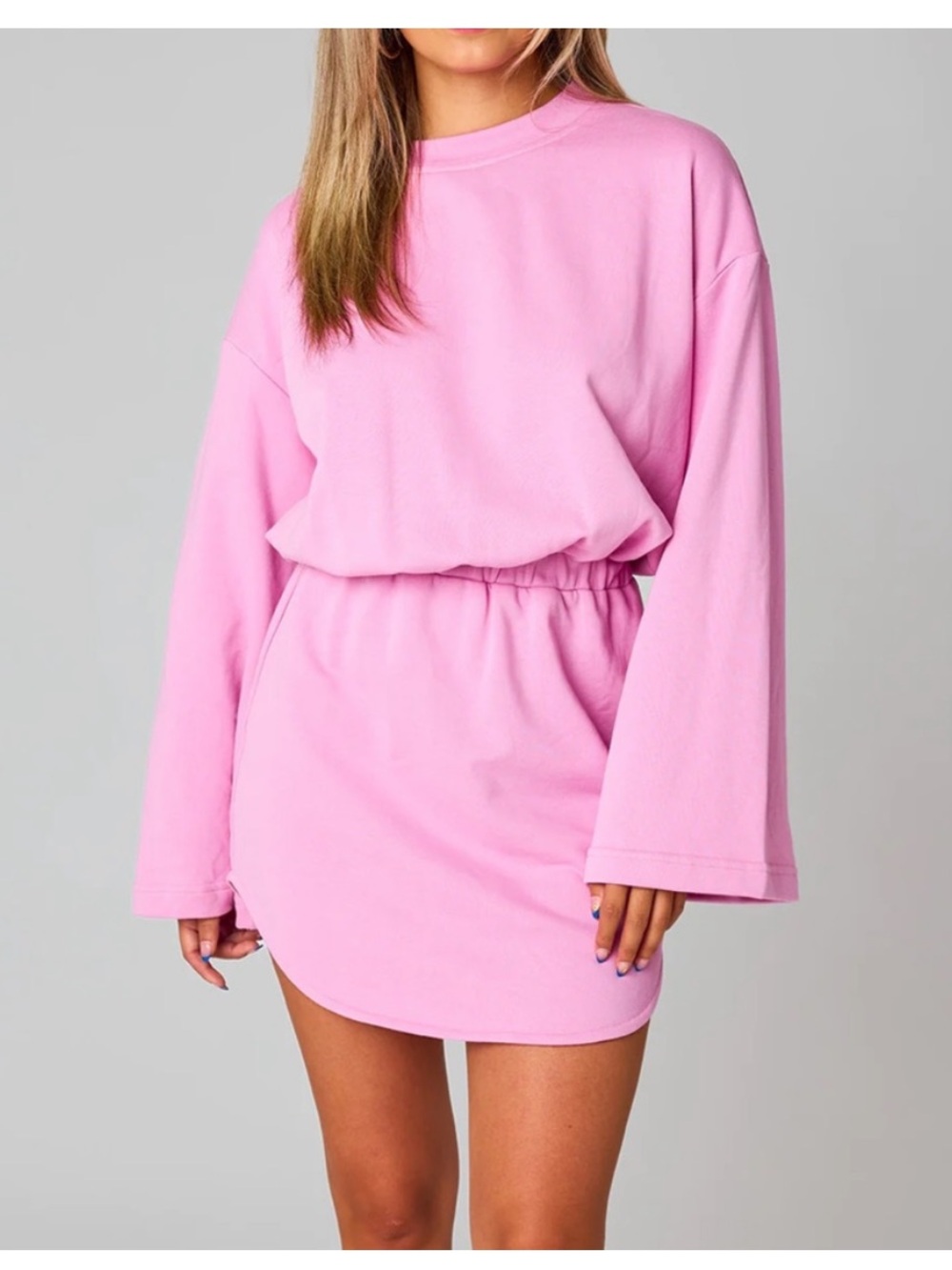 Buddy Love Willa Sweatshirt Dress Pink Size Small